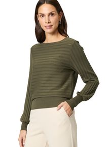 Zero Damen Strickpullover "Zero Pullover mit Strukturmuster"deep depths, casual, Gr. 42, durchscheinend, Strick, Obermaterial: 72% Viskose, 28%