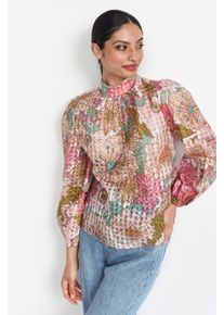 RICHROYAL Damen Klassische Blusespring blush, casual, Gr. 34, bedruckt, gemustert, geblümt, Web, Obermaterial: 100% Viskose, Blusen, Mit