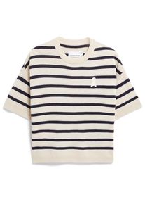 T-Shirt armedangels Lizaa Lino Stripes Damen (Gr M |weiß)
