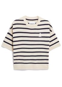 T-Shirt armedangels Lizaa Lino Stripes Damen (Gr M |weiß)