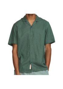 Revolution Short-Sleeved Cuban Linen Shirt Hemd Herren (Gr S |oliv)
