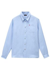 Hemd Napapijri G-Linen L/S Herren (Gr M |blau)