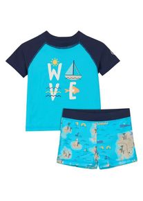 Color Kids Baby T-Shirt Set S/S Lycra Kinder Schwimmen (Gr 98 |türkis/blau)