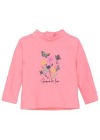 Lycra Color Kids Baby T-Shirt L/S with Application Kinder (Gr 98 |rosa)