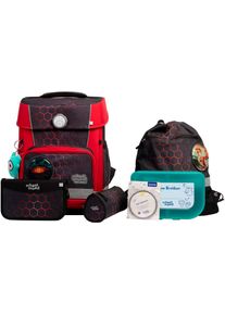 School-Mood Kinder Schulranzen "Champion Pro"mika (drache) mit moodie konni konzentration, Polyester, Rucksäcke, mit LED-Patchy