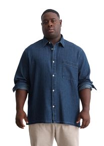 Marc O'Polo MARC O'POLO Herren Langarmhemd "aus reiner Bio-Baumwolle"multi, rinsed washed, casual, Gr. XXXL, Fischgratmuster, Obermaterial: 100% Baumwolle, Hemden