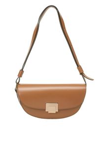 Marc O'Polo MARC O'POLO Damen Umhängetasche "mit edlem Klappverschluss"true camel, Leder, unifarben, Taschen
