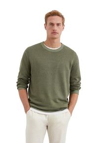 Marc O'Polo MARC O'POLO Herren Rundhalspullover "aus Leinen und Bio-Baumwolle"oak ash, casual, Gr. M, unifarben, Obermaterial: 67% Leinen, 33% Baumwolle, Pullover