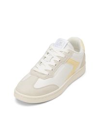 Marc O'Polo MARC O'POLO Damen Sneaker "mit Farbakzenten", Gr. 37egg weiß, spring fern, Obermaterial: 100% Leder, unifarben, Schuhe
