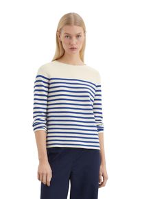 Marc O'Polo MARC O'POLO Damen Strickpullover "aus softem Organic Cotton"striped, natural cotton, casual, Gr. L, gestreift, Obermaterial: 100% Baumwolle, Pullover