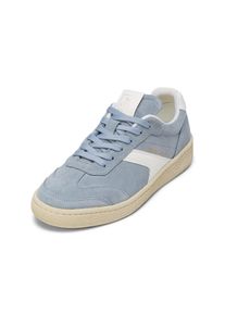 Marc O'Polo MARC O'POLO Damen Sneaker "aus hochwertigem Velours-Rindleder", Gr. 37schwarz smooth sky, cloudy weiß, Obermaterial: 100% Leder (Rind), unifarben,