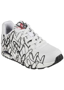 Skechers Damen Wedgesneaker "UNO-SPREAD THE LOVE", Gr. 37weiß, schwarz 2, Lederimitat, kontrastfarbene Details, sportlich, Schuhe, Freizeitschuh,