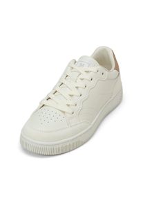 Marc O'Polo MARC O'POLO Damen Sneaker "aus hochwertigem Rindleder", Gr. 36weiß cotton, dry sand, Obermaterial: 100% Leder, unifarben, Schuhe