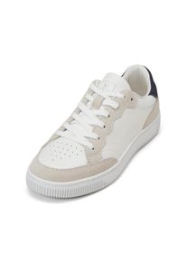 Marc O'Polo MARC O'POLO Damen Sneaker "aus hochwertigem Rindleder", Gr. 38cloudy weiß, navy, Obermaterial: 100% Leder, unifarben, Schuhe