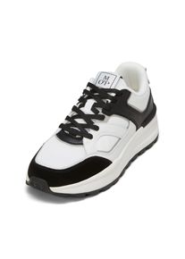 Marc O'Polo MARC O'POLO Damen Sneaker "aus Rindleder und Mesh", Gr. 39weiß cotton, schwarz, Obermaterial: 95% Leder (Rind), 5% Polyamid, unifarben, Schuhe