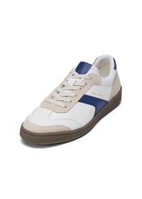 Marc O'Polo MARC O'POLO Herren Sneaker "aus edlem Rindleder", Gr. 42weiß, venom blau, Obermaterial: 100% Leder (Rind), unifarben, casual, Schuhe