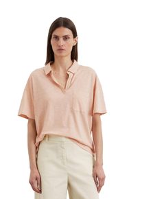 Marc O'Polo MARC O'POLO Damen Poloshirt "aus Organic Cotton-Viskose-Mix"chalky peach, Basic, Gr. S, unifarben, Obermaterial: 52% Baumwolle, 48% Viskose, Shirts