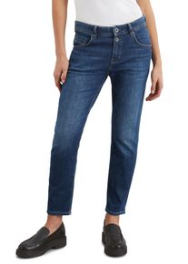 Marc O'Polo MARC O'POLO Damen Boyfriend-Jeans "aus softem Baumwoll-Stretch"cashmere dunkelblau wash, casual, Gr. 34, unifarben, Obermaterial: 92% Baumwolle, 6%