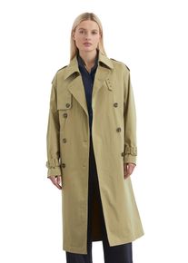 Marc O'Polo MARC O'POLO Damen Trenchcoat "aus kompaktem Twill"forest sand, casual, Gr. 42, unifarben, Obermaterial: 60% Baumwolle, 37% Polyamid, 3% Elasthan;