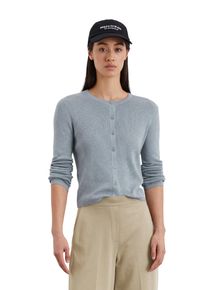 Marc O'Polo MARC O'POLO Damen Cardigan "aus Baumwoll-Leinen-Slub-Garn"nordic sea, casual, Gr. XS, unifarben, Obermaterial: 90% Baumwolle, 10% Leinen, Strickjacken