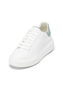 Marc O'Polo MARC O'POLO Damen Sneaker "aus Rindleder", Gr. 41weiß, dusty mint, Obermaterial: 100% Leder, unifarben, Schuhe