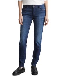 Marc O'Polo MARC O'POLO Damen Slim-fit-Jeans "aus stretchigem Cashmere-Touch-Denim"cashmere dunkelblau wash, casual, Gr. 30, unifarben, Obermaterial: 92%