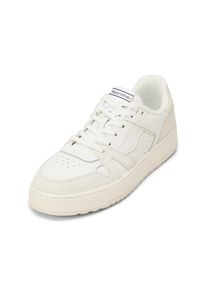Marc O'Polo MARC O'POLO Herren Sneaker "mit robuster Gummisohle", Gr. 41creamy weiß, weiß, Obermaterial: 100% Leder (Rind), unifarben, casual, Schuhe