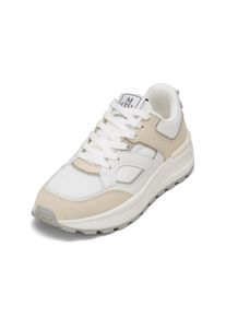 Marc O'Polo MARC O'POLO Damen Sneaker "aus Rindleder und Mesh", Gr. 38dry sand, salty weiß, Obermaterial: 95% Leder (Rind), 5% Polyamid, unifarben, Schuhe