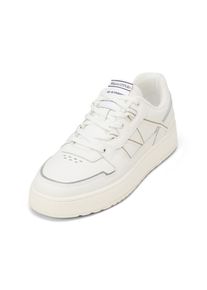 Marc O'Polo MARC O'POLO Herren Sneaker "mit robuster Gummisohle", Gr. 43weiß, creamy weiß, Obermaterial: 100% Leder, unifarben, casual, Schuhe
