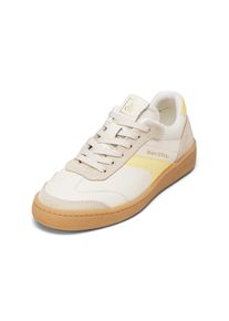 Marc O'Polo MARC O'POLO Damen Sneaker "aus edlem Rindleder", Gr. 36weiß cotton, light lemon, Obermaterial: 100% Leder (Rind), unifarben, casual, Schuhe