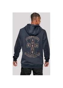 Kapuzenpullover F4NT4STIC ""Guns 'n' Roses Appetite for Destruction Sepia"", Herren, Gr. XXL, blau (navy), Obermaterial: 65% Baumwolle, 35% Polyester, casual, slim fit, Langarm, Pullover, Premium Qualität