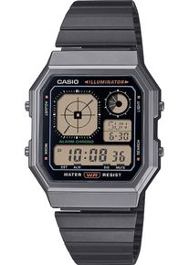 CASIO VINTAGE Damen Chronographbeige, schwarz, Armbanduhren, Quarzuhr, Armbanduhr, Damenuhr, Herrenuhr, Edelstahlarmband, digital