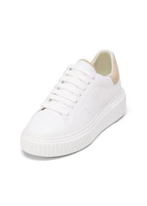 Marc O'Polo MARC O'POLO Damen Sneaker "aus Rindleder", Gr. 42weiß cotton, light dusty sand, Obermaterial: 100% Leder, unifarben, Schuhe