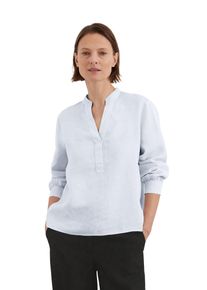 Marc O'Polo MARC O'POLO Damen Langarmbluse "aus reinem Leinen"calm sea, elegant, Gr. 46, unifarben, Obermaterial: 100% Leinen, Blusen