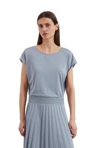 Marc O'Polo MARC O'POLO Damen Jerseykleid "und plissiertem Rock"nordic sea, Gr. L, unifarben, Obermaterial: 72% Lyocell, 28% Polyester; Futter: 100% Nicht