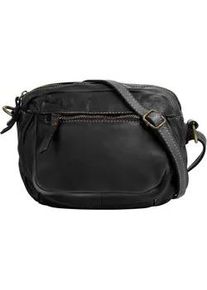 Umh&auml;ngetasche CLUTY, Damen, Gr. B/H/T: 20cm x 17cm x 3cm onesize, schwarz, Leder, unifarben, Taschen Umh&auml;ngetasche, echt Leder, Made in Italy