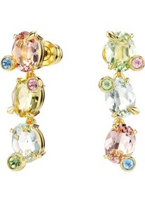Swarovski Damen Paar Ohrstecker "Schmuck Geschenk Gema Drop-Ohrhänger, 5714815", Metallgelbgoldfarben, metallfarben, grün, blau, rosa, gelb, grün,