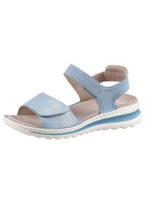Ara Damen Keilsandalette "TAMPA", Gr. 42azurblau, silberfarben, Veloursleder, metallic, sportlich, Schuhe, Sommerschuh, Sandale, Keilabsatz, mit