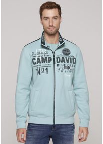 CAMP DAVID Herren Sweatshirtsea mint, casual, Gr. M, bedruckt, Sweatware, Obermaterial: 50% Baumwolle, 50% Polyester, Sweatshirts, mit