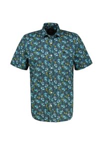 Lerros Herren Kurzarmhemd "Lerros Floral gemustertes Halbarmhemd in Übergrößen"coastal blau, Gr. 6XL, 97% Baumwolle, 3% Elasthan, Hemden