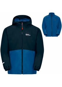 Jack Wolfskin Iceland 3In1 Doppeljacke Kinder - blau - Gr. 128 - Polyester