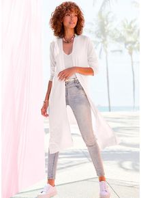Lascana Cardigan weiß Gr. 32/34 für Damen. Figurumspielend