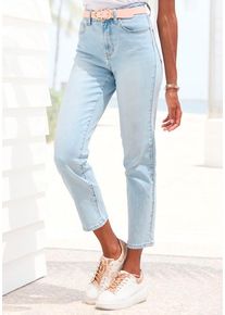 Lascana Ankle-Jeans blau Gr. 44 für Damen. Figurbetont. Nachhaltig.