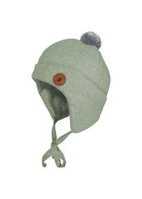Mütze MaxiMo Mini-Mütze Fleece mit Pompon und Umschlag Kinder (Gr 43 cm |oliv)