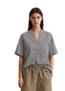 Marc O'Polo MARC O'POLO Damen Kurzarmbluse "aus Silky-Touch-Voile"multi, weiß cotton, Gr. 36, bedruckt, Obermaterial: 100% Baumwolle, Blusen