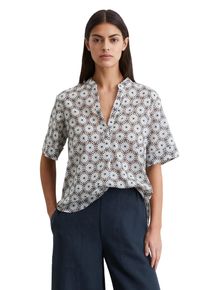 Marc O'Polo MARC O'POLO Damen Kurzarmbluse "aus Silky-Touch-Voile"multi, muted blau, Gr. 34, bedruckt, Obermaterial: 100% Baumwolle, Blusen