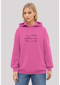 F4NT4STIC Damen Kapuzenpullover "Captain Mom Mama Muttertag Bestickt"hyper pink, casual, Gr. L, Obermaterial: 80% Baumwolle, 20% Polyester, Pullover,