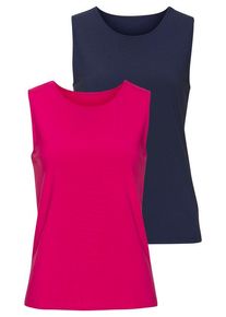 Lascana Tanktop 'aus elastischer Baumwoll-Modal-Qualität' mehrfarbig Gr. 32/34 für Damen. Mit Rundhals. Bequem. Nachhaltig.