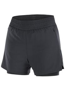 Salomon SHKout Core 2in1 4 Laufshorts Damen (Gr L |grau)