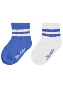 Multifunktionssocken Sterntaler Kurz-Socken DP Coolmax Rippe Kinder (Gr 19-22 |weiß/blau)